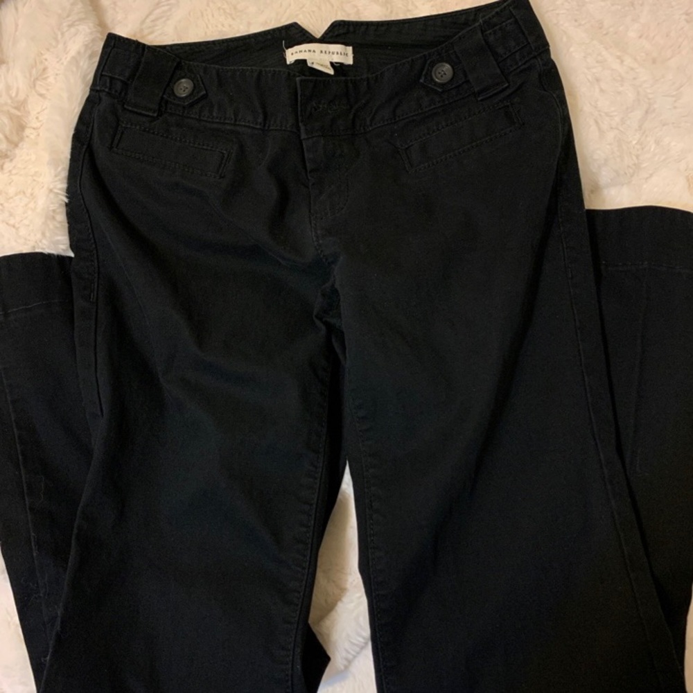 bananna republic black mid rise pants